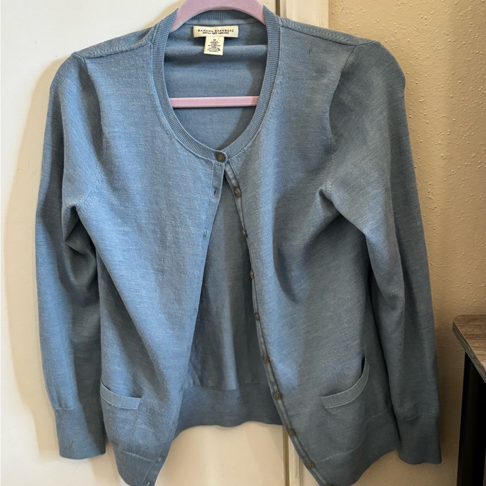 Banana Republic Light Blue Merino Sweater
